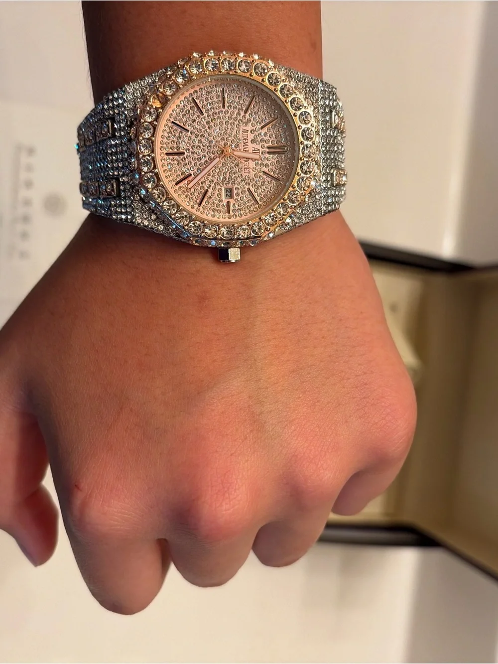 Iced out AP rosegold bussdown